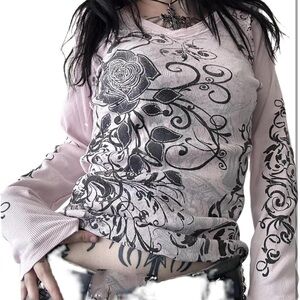 South Pole Pink Long Sleeve Graphic Tee